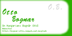 otto bognar business card