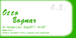otto bognar business card